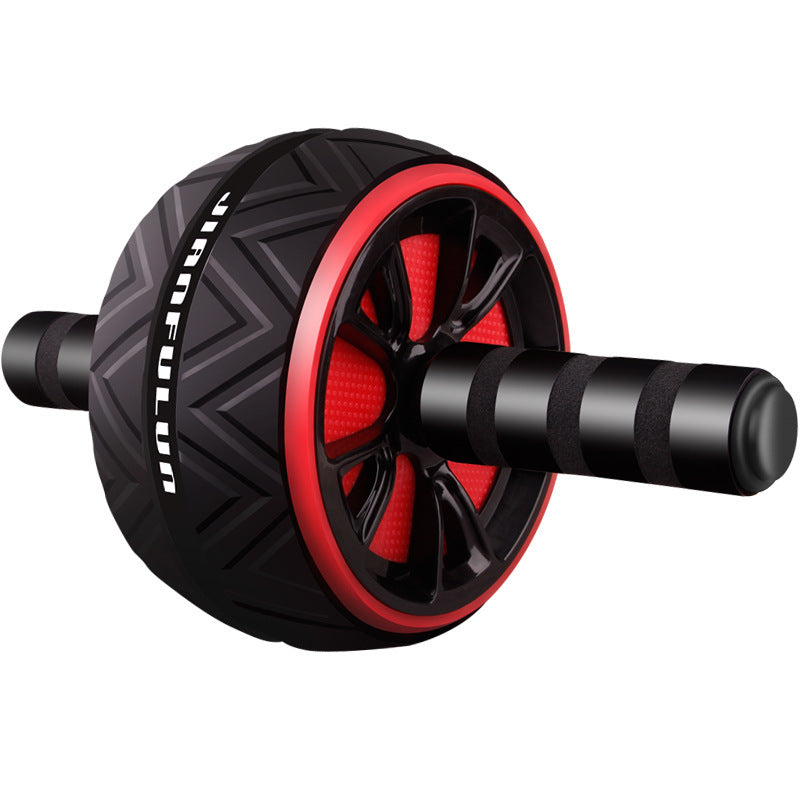 Black and red ab roller on a white background
