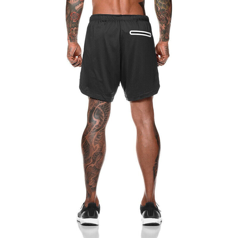 Men’s Double-Layer Sports Running Shorts