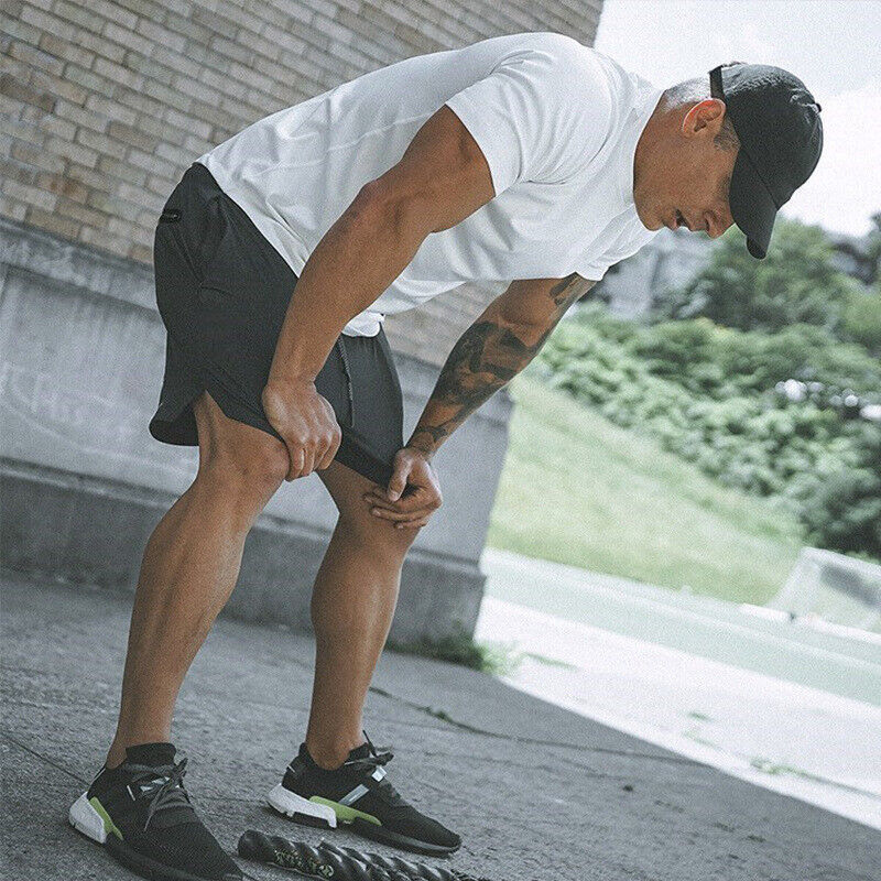 Men’s Double-Layer Sports Running Shorts