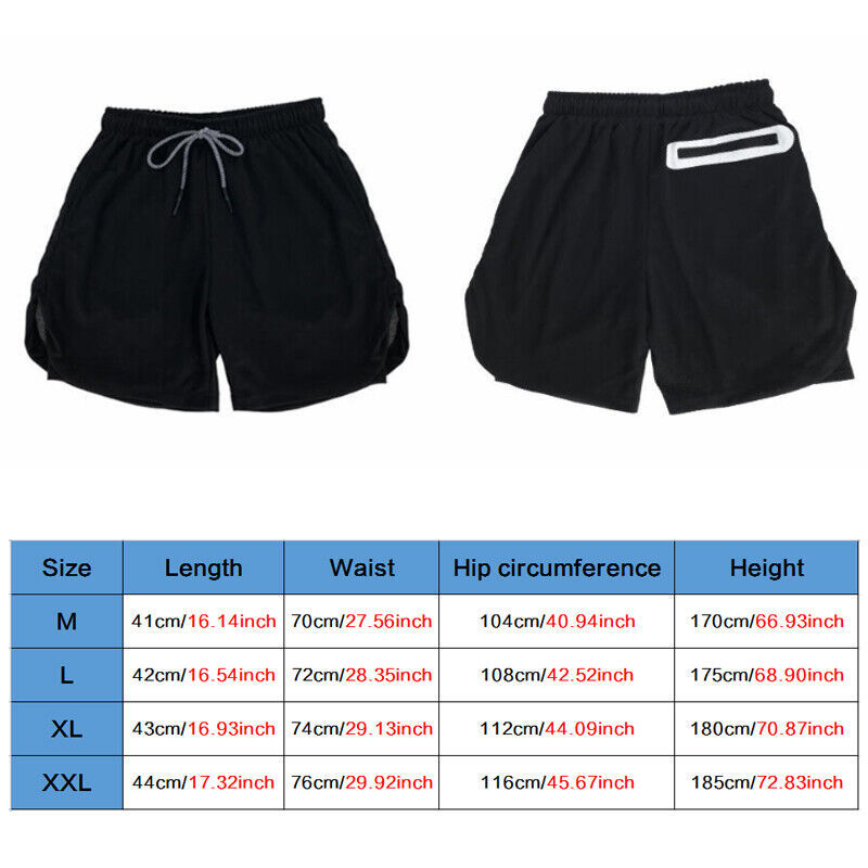 Men’s Double-Layer Sports Running Shorts