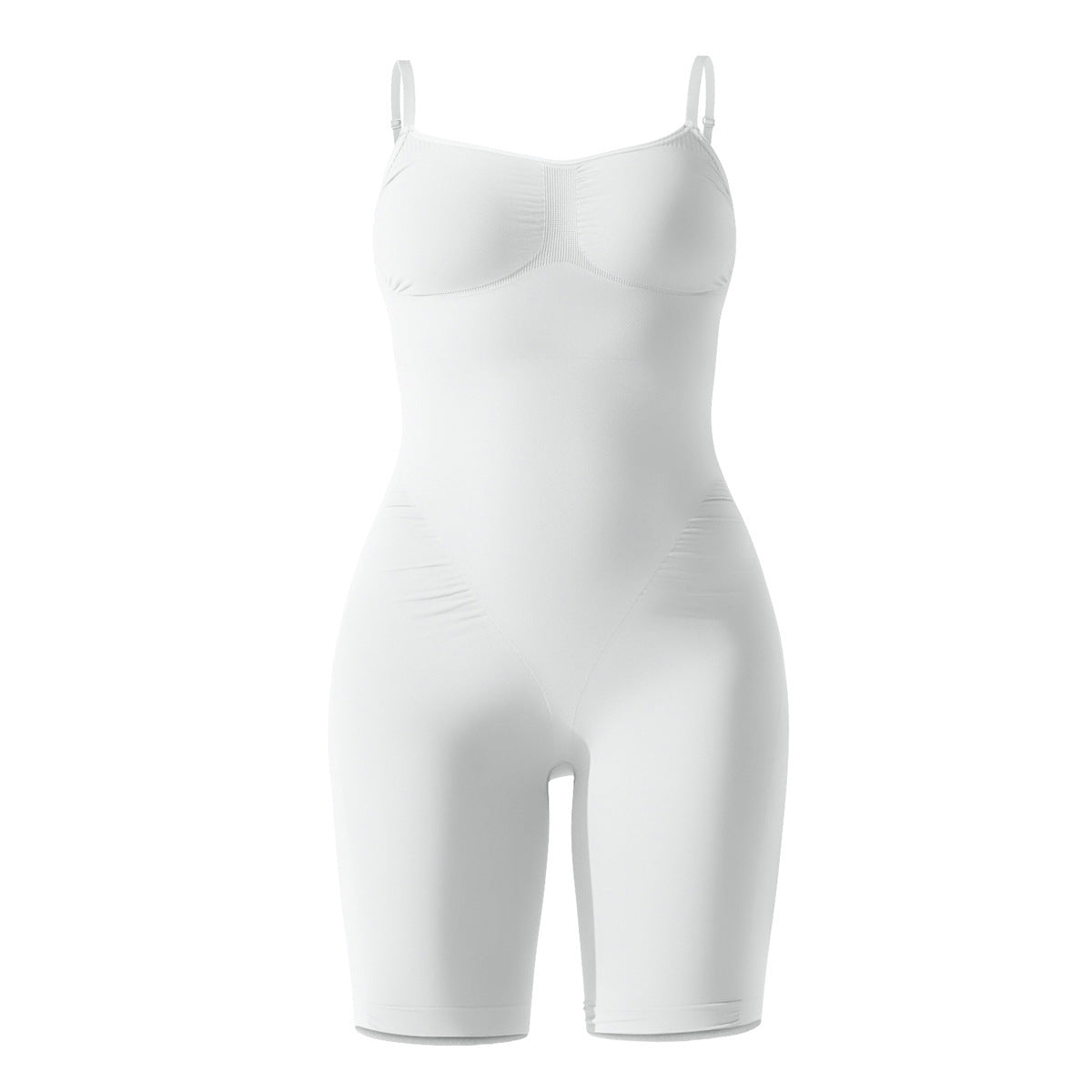 White shapewear bodysuit on a white background